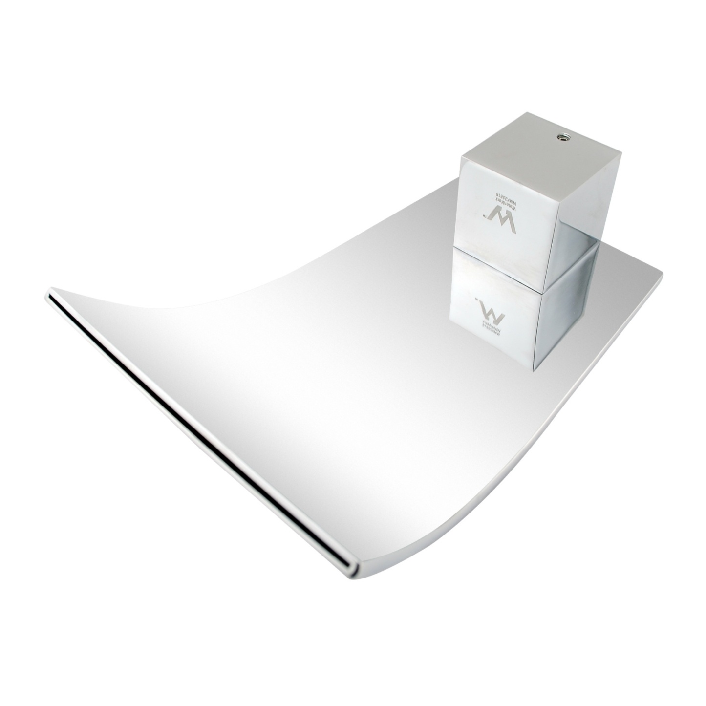 Brass Square Bathroom Basin Sink Vanity Wall Mounted Outlet Bathtub Waterfall Spout Faucet Chrome/Black