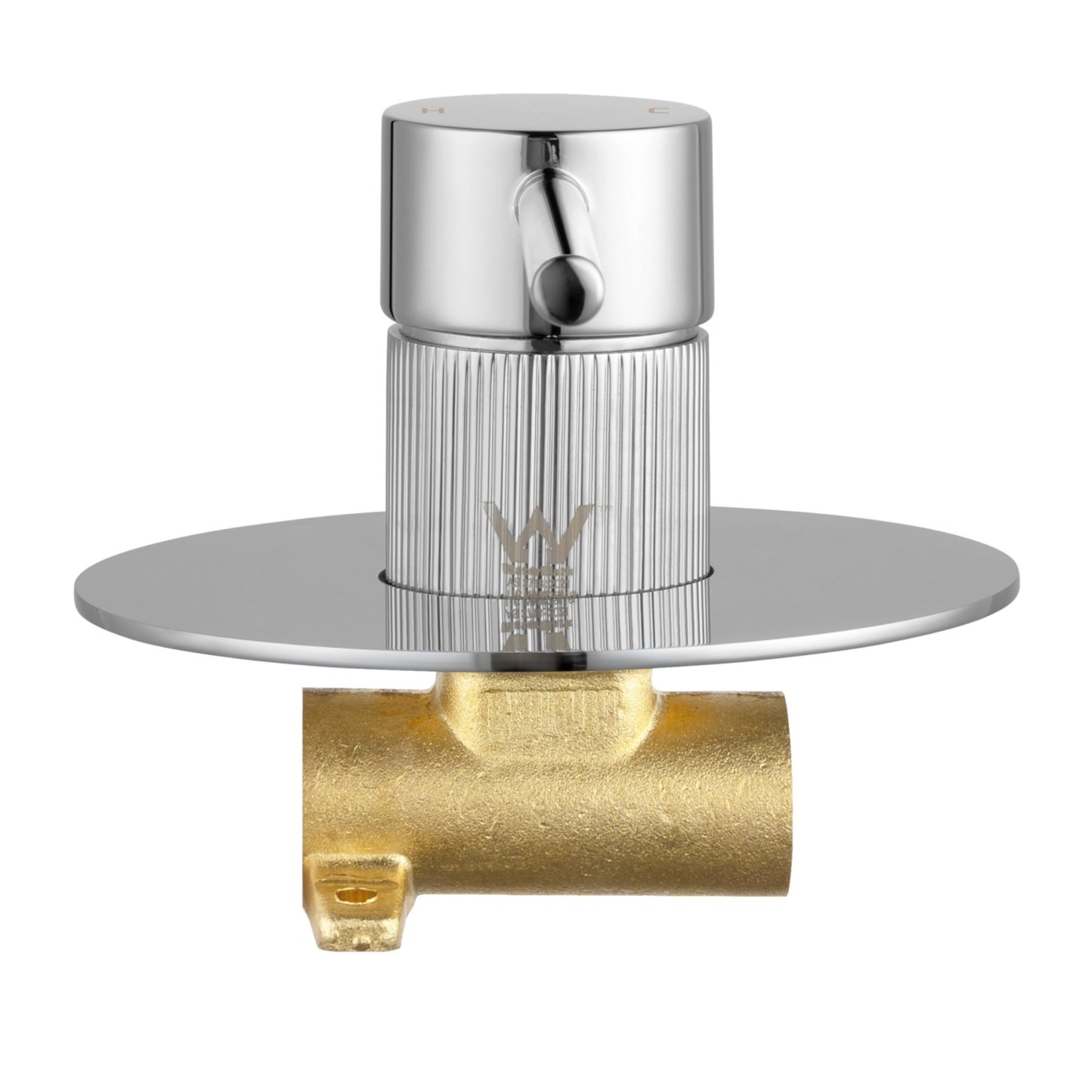 Bath Shower Knurled Round Brass Wall Mixer Tap Bathtub Bathroom Sink Basin Vanity Wall Spout Valve Chrome/Black