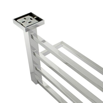 600mm Wall Mounted Stainless Steel Double Towel Rack Rail Bathroom Clothes Shelf Hanger Holder Chrome/Matte Black