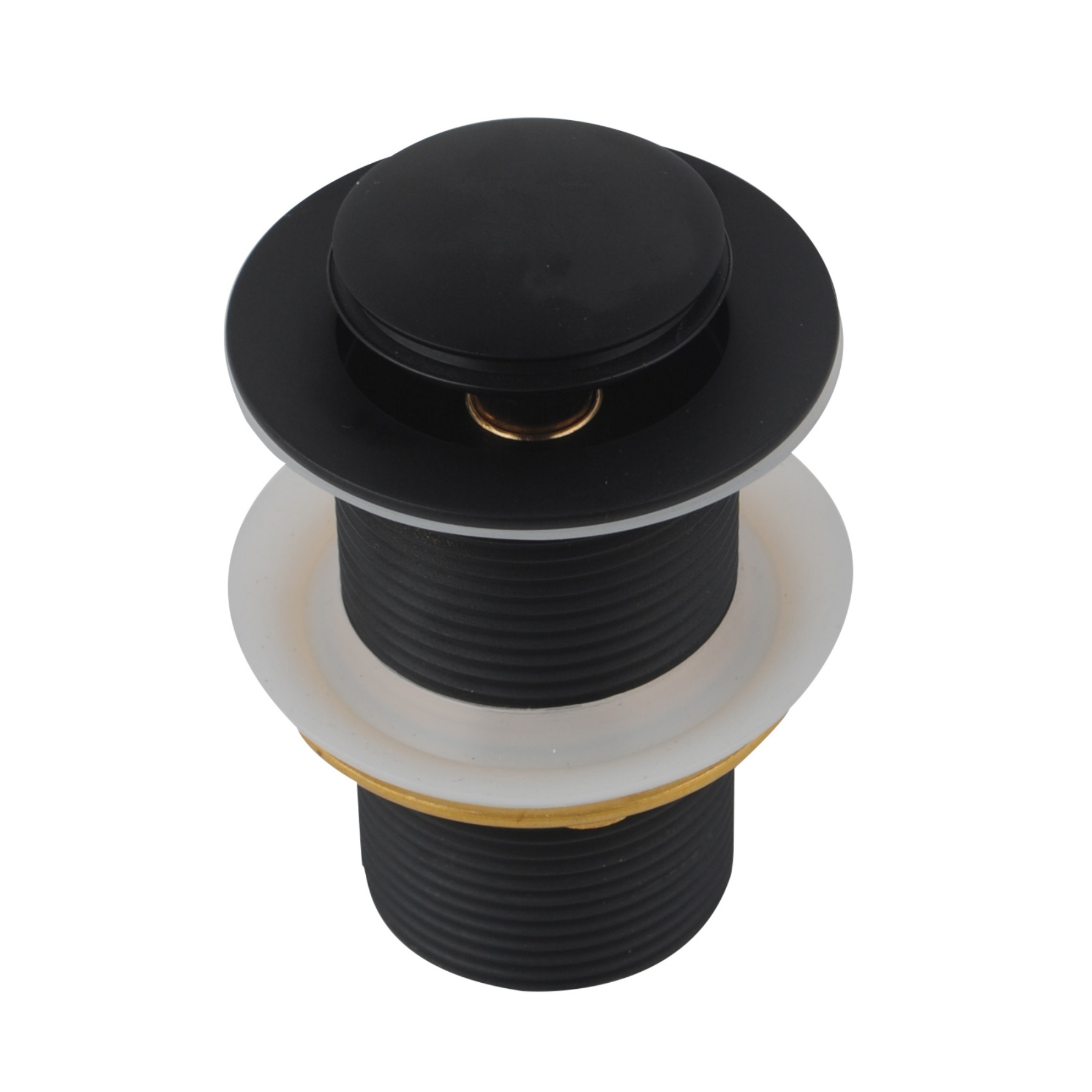 32mm Round Basin Sink Pop Up Waste Non Overflow Bathroom Vanity Drain Plug 40mm Adapter Chrome/Matte Black/Brushed Yellow Gold