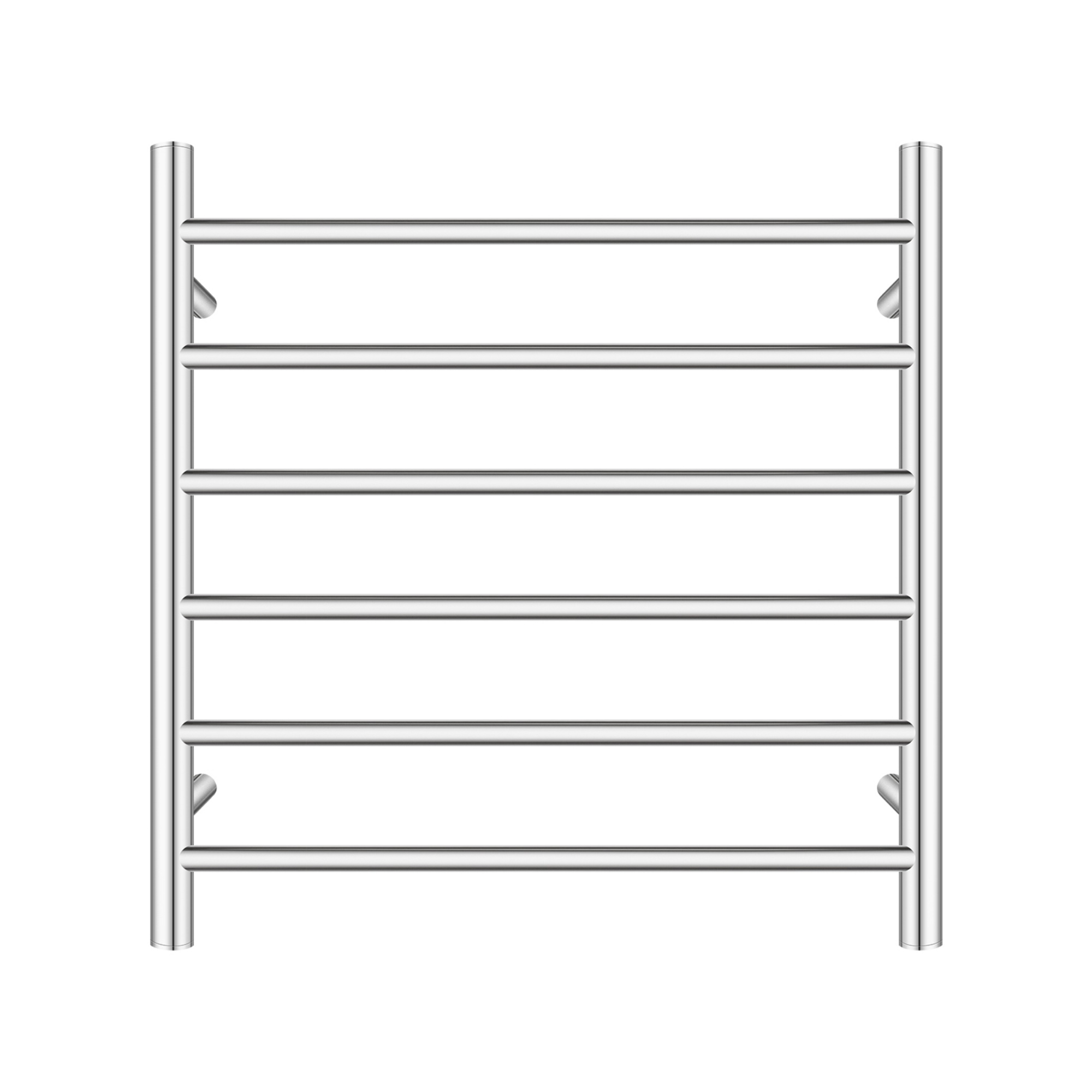 Round Aluminum Electric Heated Towel Rail Rack 6 Bars Bathroom Wall Mounted Warmer Towel Dryer Holder Hanger Silver/Black/Brushed Yellow Gold