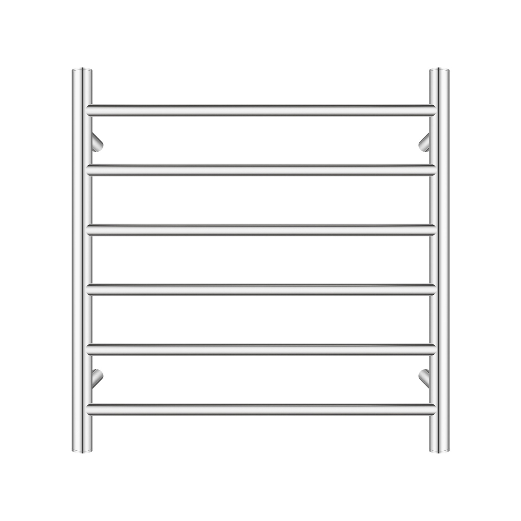 Round Aluminum Electric Heated Towel Rail Rack 6 Bars Bathroom Wall Mounted Warmer Towel Dryer Holder Hanger Silver/Black/Brushed Yellow Gold