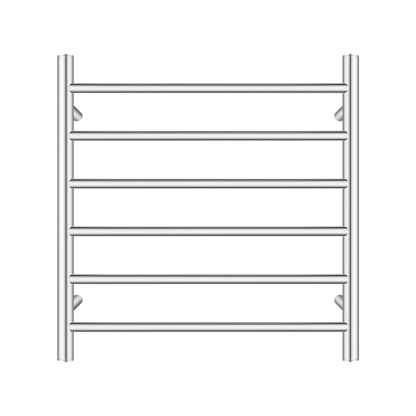 Round Aluminum Electric Heated Towel Rail Rack 6 Bars Bathroom Wall Mounted Warmer Towel Dryer Holder Hanger Silver/Black/Brushed Yellow Gold