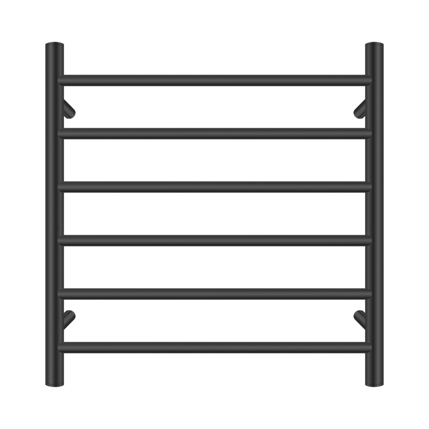 Round Aluminum Electric Heated Towel Rail Rack 6 Bars Bathroom Wall Mounted Warmer Towel Dryer Holder Hanger Silver/Black/Brushed Yellow Gold
