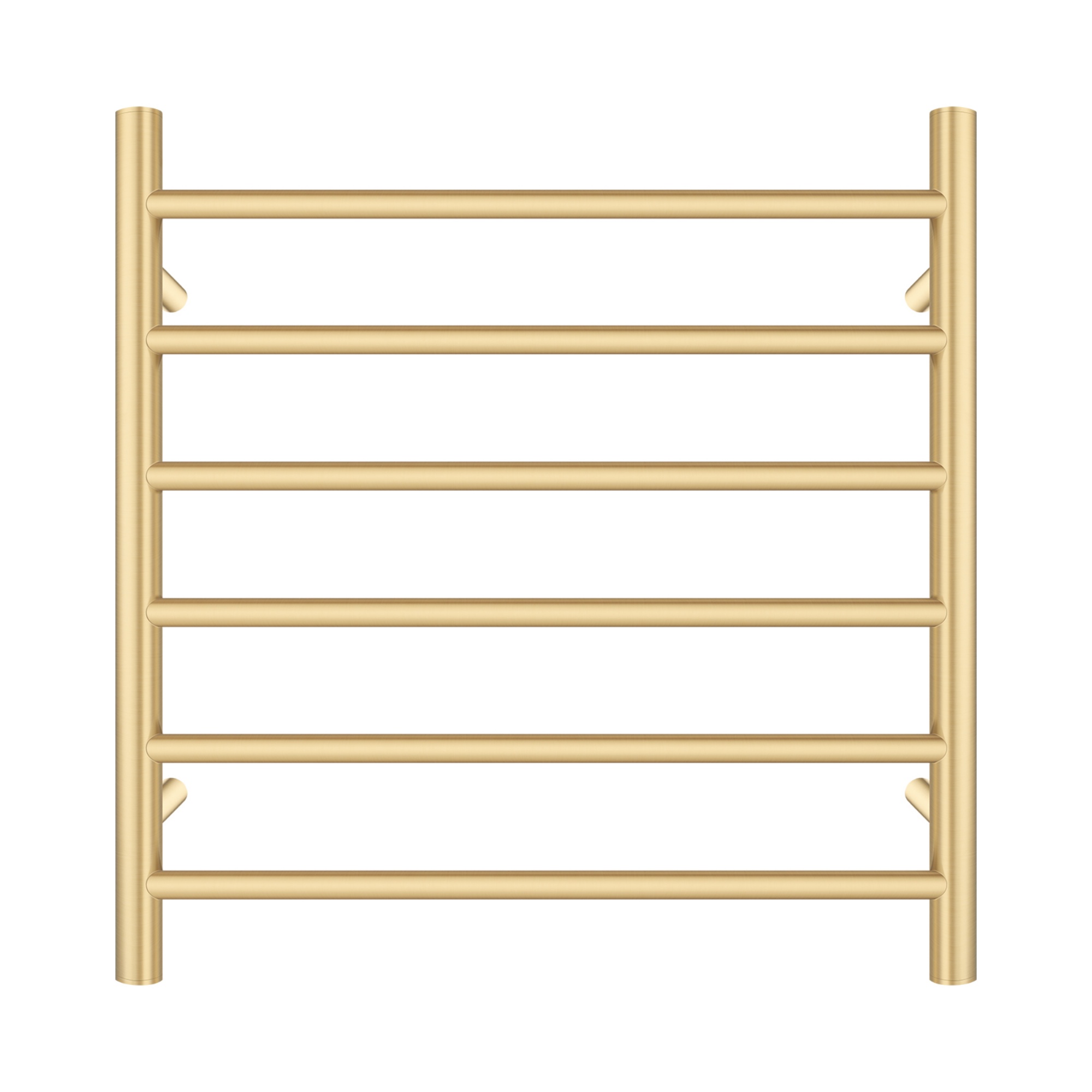 Round Aluminum Electric Heated Towel Rail Rack 6 Bars Bathroom Wall Mounted Warmer Towel Dryer Holder Hanger Silver/Black/Brushed Yellow Gold