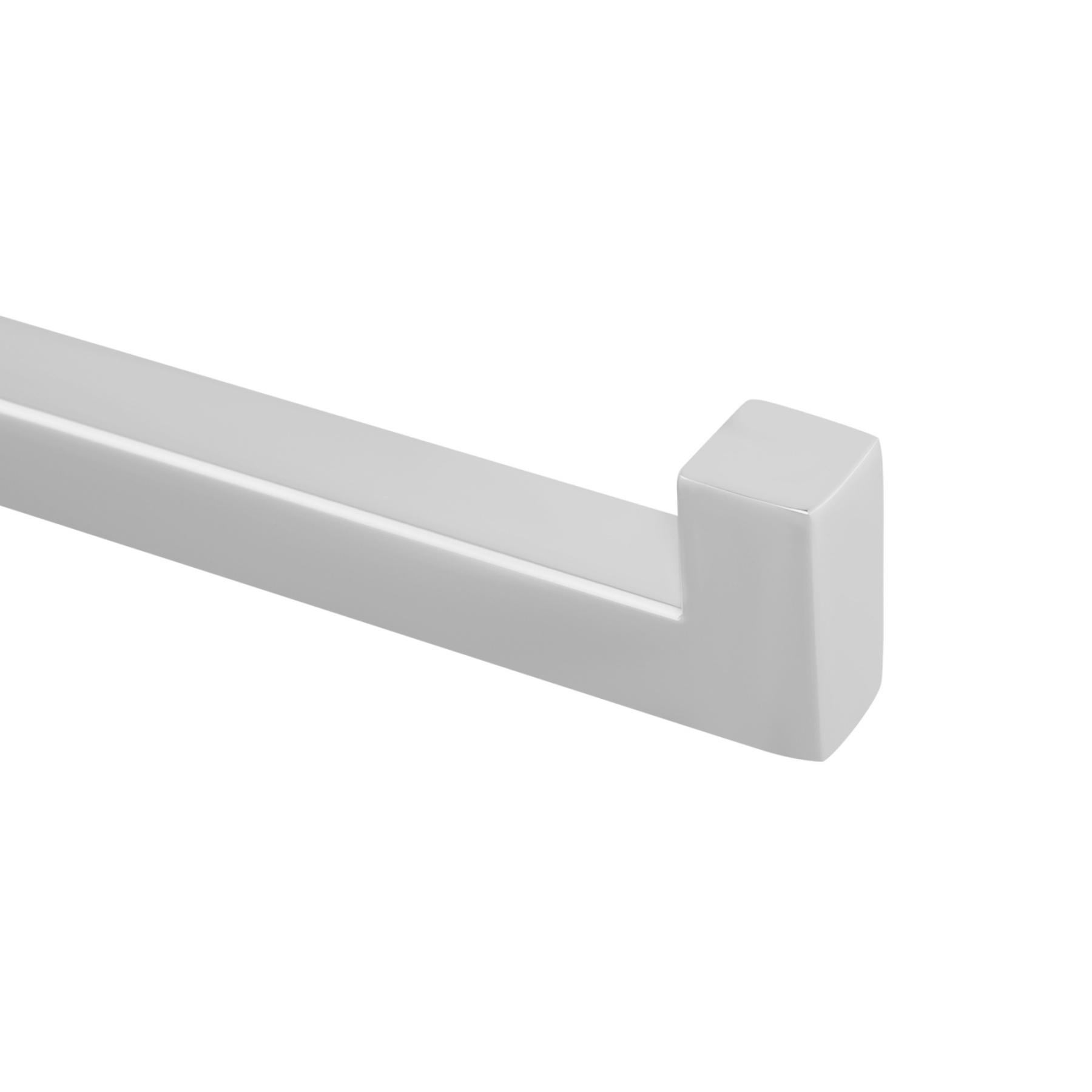 Bathroom Square Stainless Steel Towel Holder Rail Hook Wall Mounted Single Towel Hanger Hand Bar Chrome/Matte Blac;