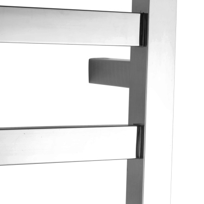 600 x 1000mm 9 Bar Bathroom Electric Stainless Steel Heated Towel Rail Rack Wall Mounted Tower Clothes Warmer Hanger Holder Black/Chrome