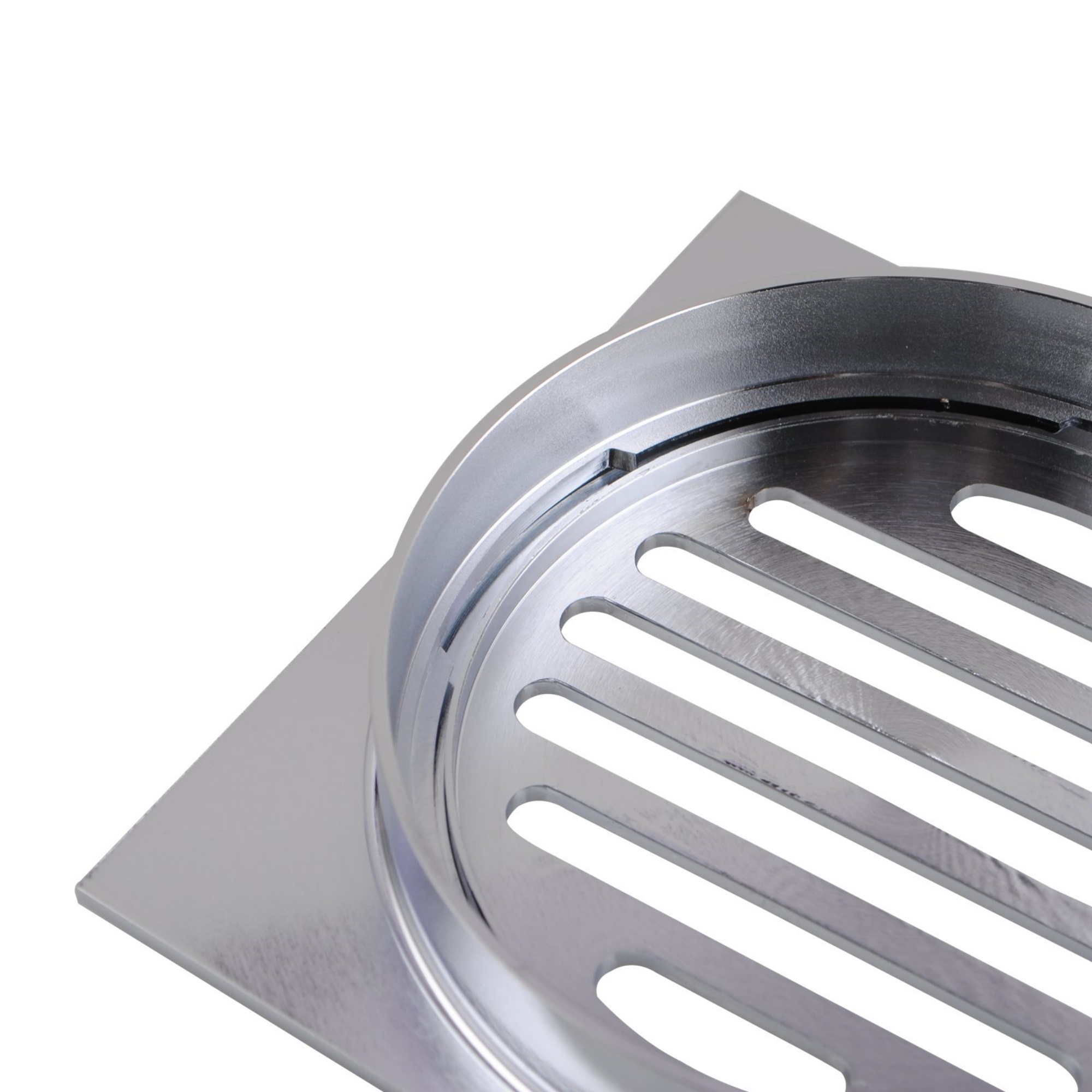 110mm Square Brass Bathroom Shower Drain Floor Waste Laundry Floor Water Outlet Chrome/Matte Black