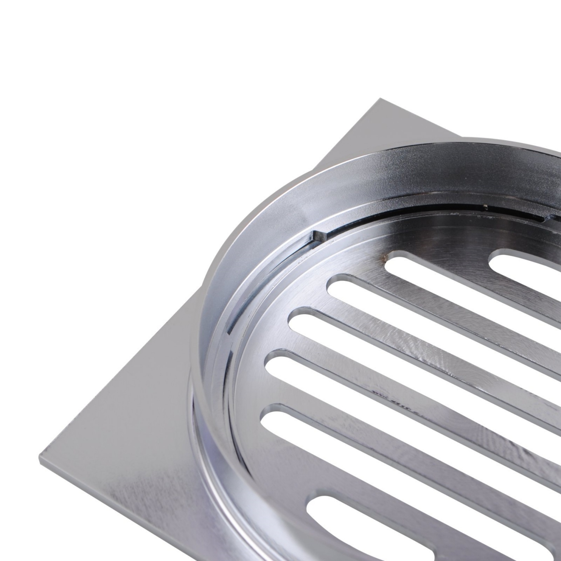 110mm Square Brass Bathroom Shower Drain Floor Waste Laundry Floor Water Outlet Chrome/Matte Black