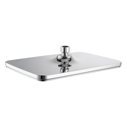 Rectangle 12“ Rainfall Shower Head Set Chrome Twin Shower 3 Function Hand-held Shower Head Shower Arm