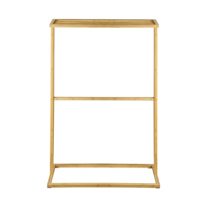 Bathroom Freestanding Bamboo Towel Drying Organizer Rail Rack Clothes Storage Hanger Holder 