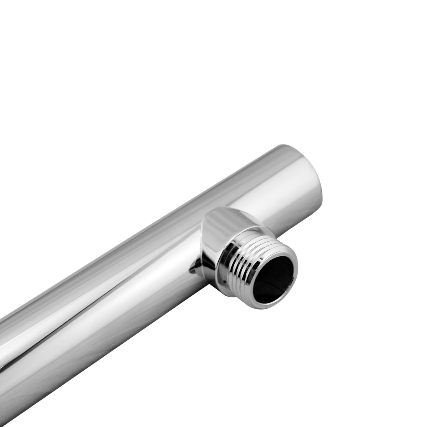 Bathroom Round Brass 180° Swivel Wall Mounted Gooseneck Shower Arm Bath Extension Rain Head Shower Arm Chrome/Black