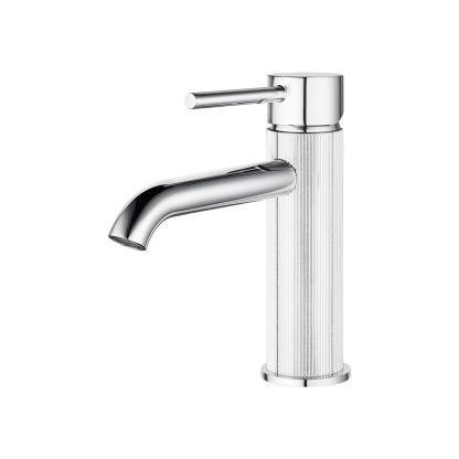 Bathroom Round Brass Basin Mixer Tap Laundry Sink Vanity Pin Lever Knurled Faucet Chrome/Brushed Yellow Gold/Gunmetal Grey