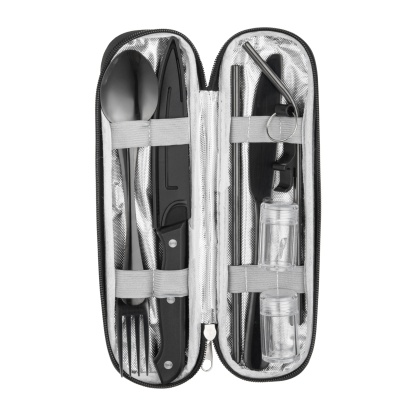 10PCs Portable Stainless Steel Cutlery Set Travel Camping Utensils Fork Knife Spoon Picnic Tableware