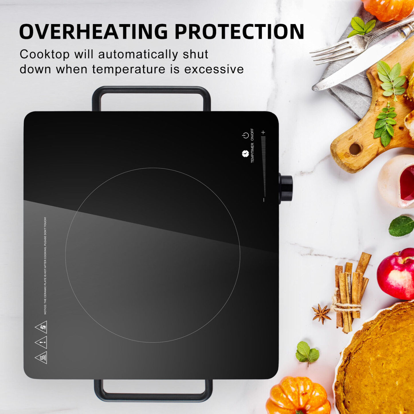 2200W Electric Infrared Ceramic Induction Cooktop Kitchen Cooker Hob Plate