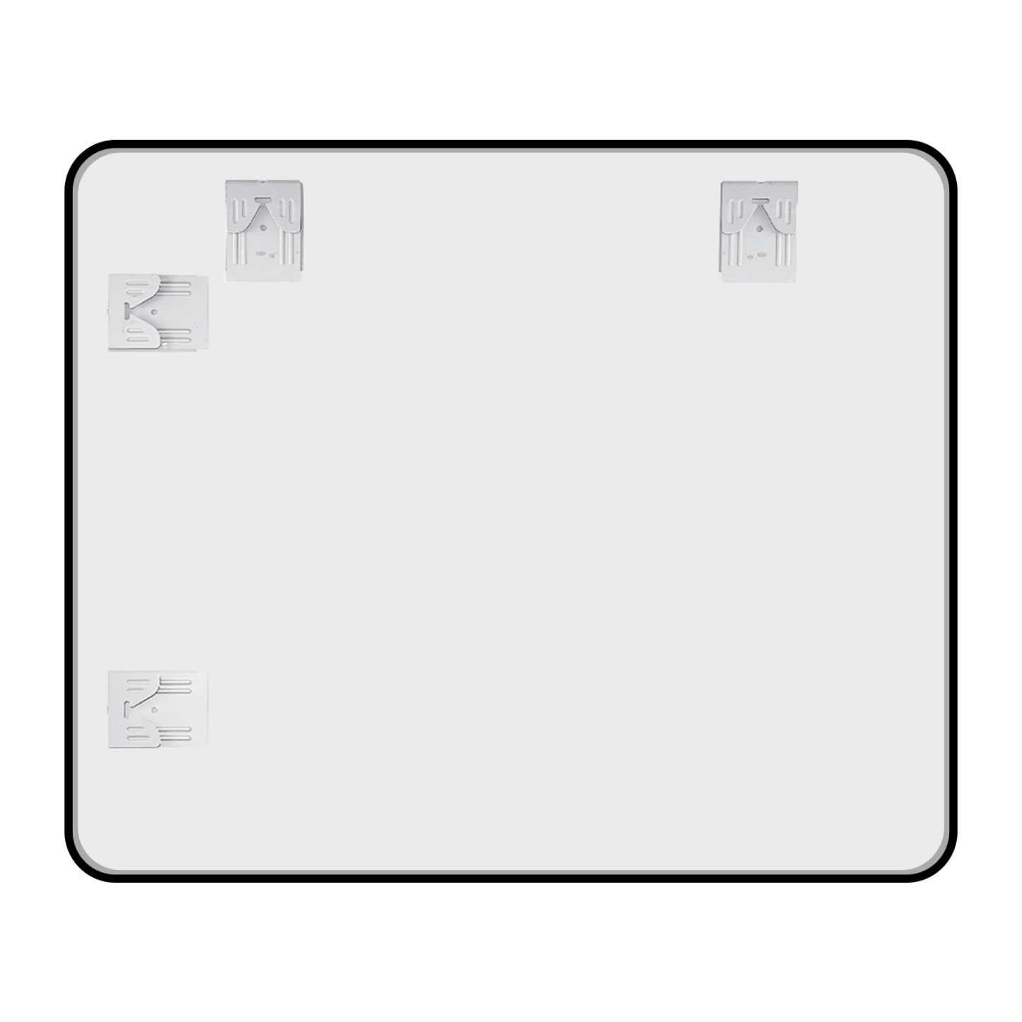 900*750mm Bedroom Matt Black Framed Aluminium Wall Mounted Vanity Mirror Decor Bracket Make up Mirror