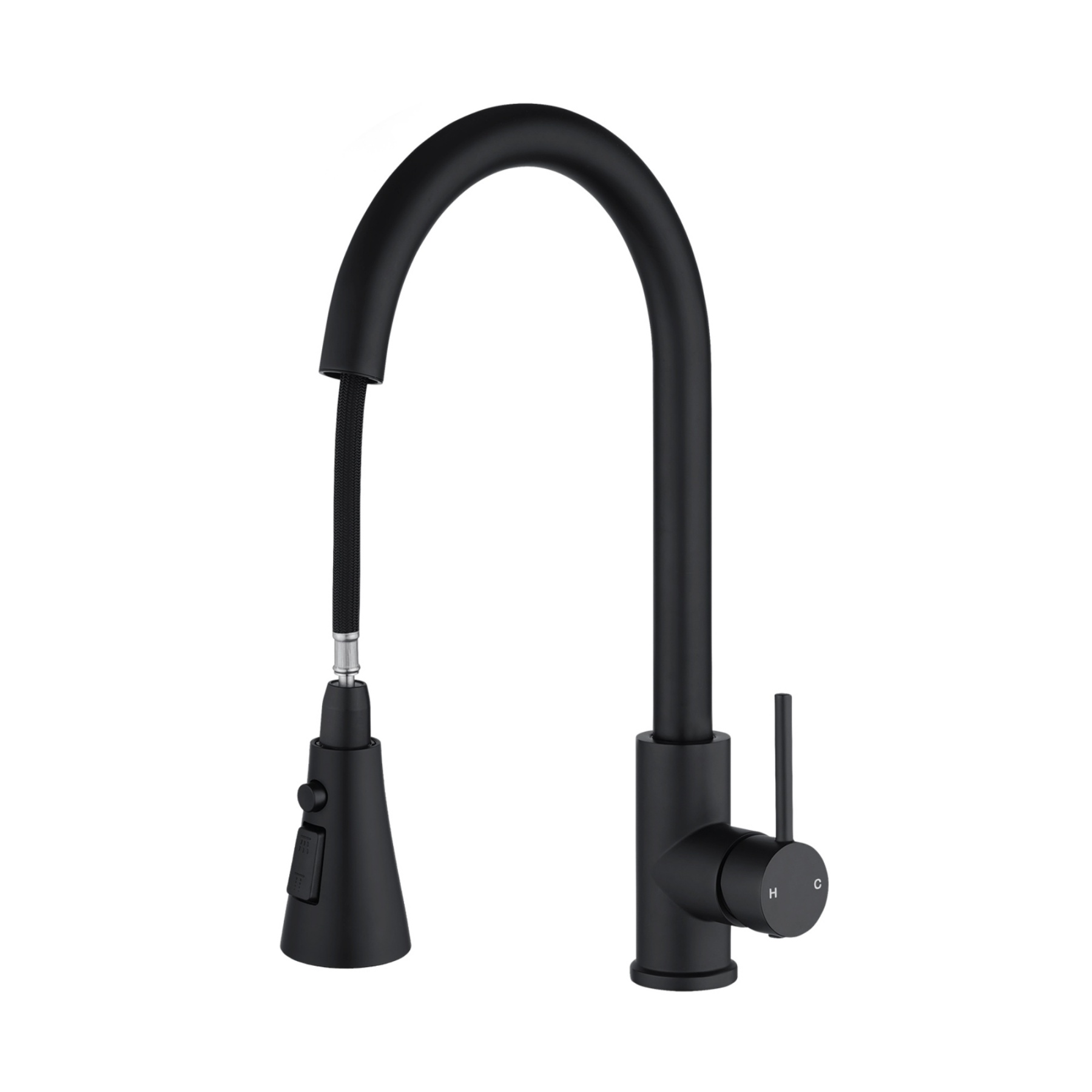 Stainless Steel 3 Function Pull Out Kitchen Sink Mixer Tap Laundry Basin 360° Swivel Spout Faucet Chrome/Black/Brushed Yellow Gold