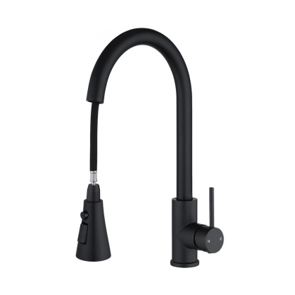 Stainless Steel 3 Function Pull Out Kitchen Sink Mixer Tap Laundry Basin 360° Swivel Spout Faucet Chrome/Black/Brushed Yellow Gold