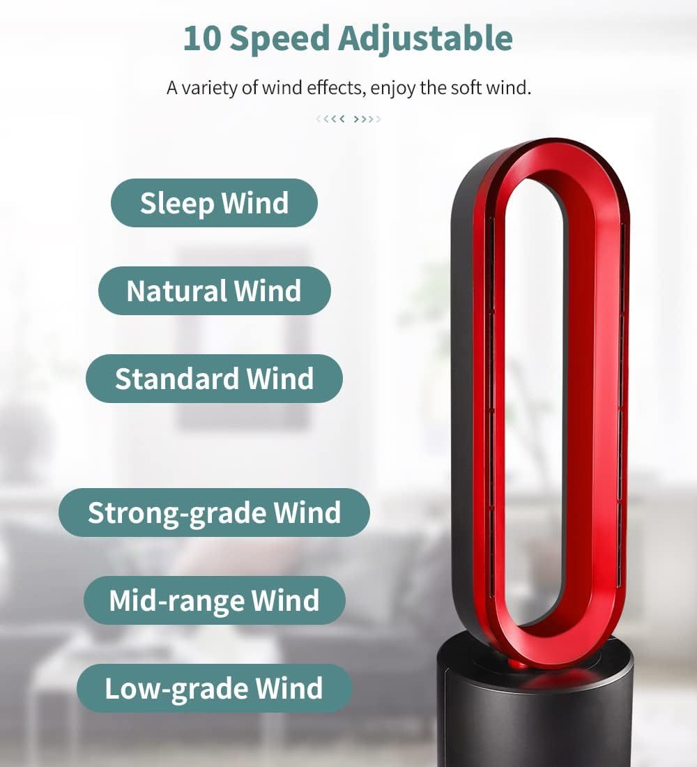Angelo 3 in 1 Bladeless Heat Fan, Tower Fan & Heater Combo with HEPA Filter Air Purification, Remote Control, Timer, Oscillating, Air Circulator for Bedrooms Office Home SAA Approved