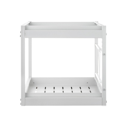 Kitchen Under Sink Cabinet Adjustable Width/Height Organizer Drawer Rack Pull Out Storage Holder Basket Shelf White