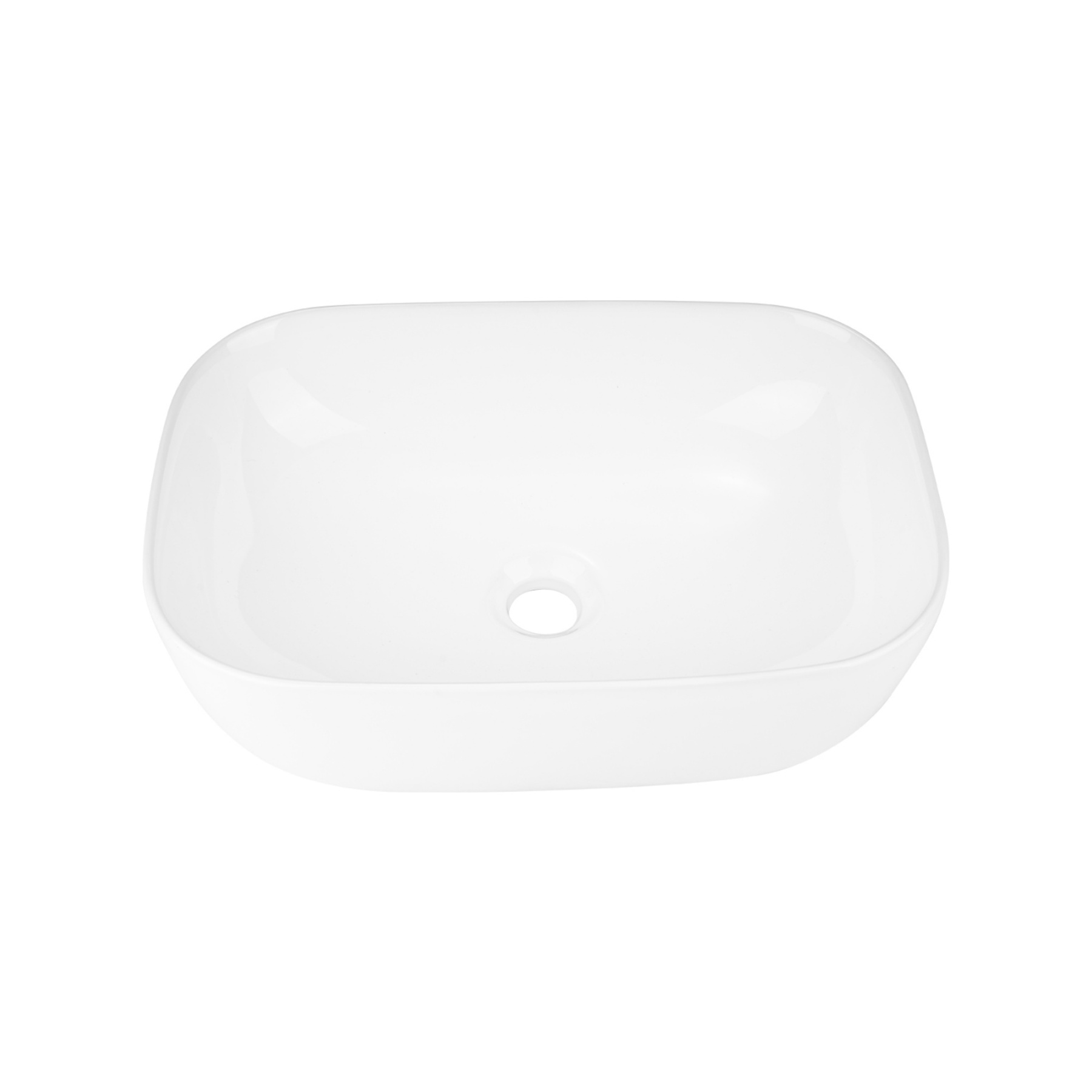 Bathroom Above Counter Top Rectangular Ceramic Basin Hand Wash Bowl Vanity Gloss White