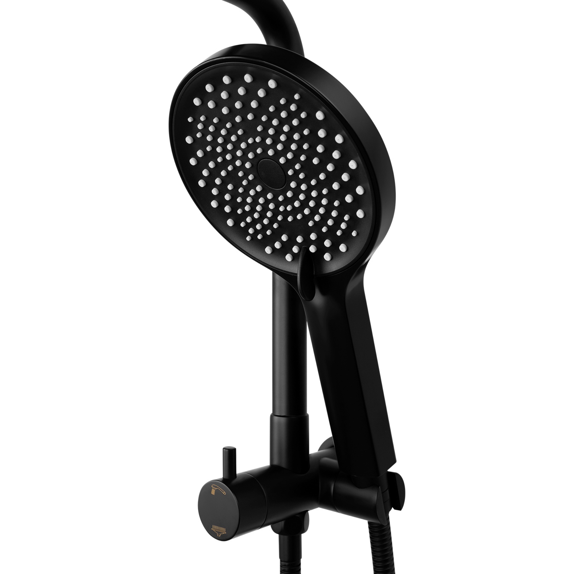 Round 10“ Rainfall Shower Head Set Chrome Twin Shower 3 Function Hand-held Shower Head Shower Arm