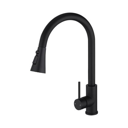 Stainless Steel 3 Function Pull Out Kitchen Sink Mixer Tap Laundry Basin 360° Swivel Spout Faucet Chrome/Black/Brushed Yellow Gold