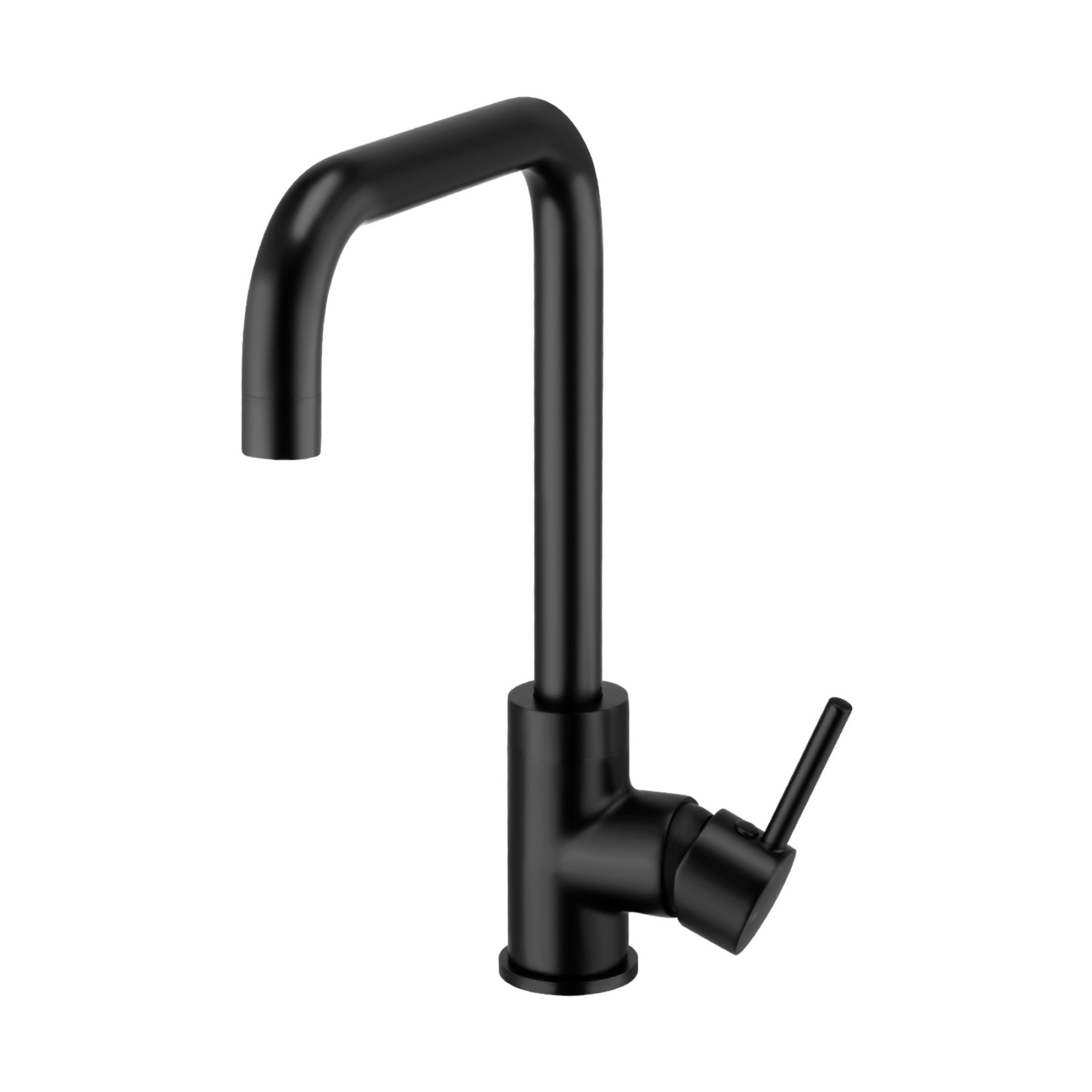 Round Brass Gooseneck Kitchen Sink Mixer Tap Laundry Basin Vanity Swivel Spout Faucet Chrome/Black