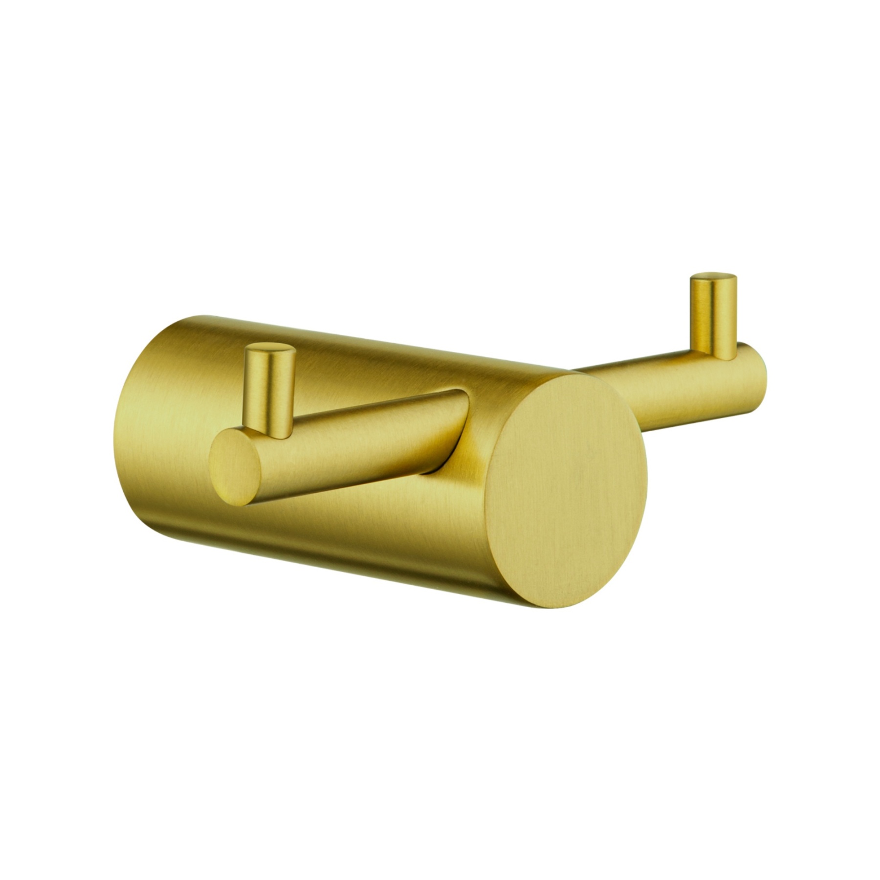 Bathroom Round Stainless Steel Robe Hook Wall Mounted Double Towel Clothes Hanger Holder Chrome/Matte Black/Brushed Yellow Gold