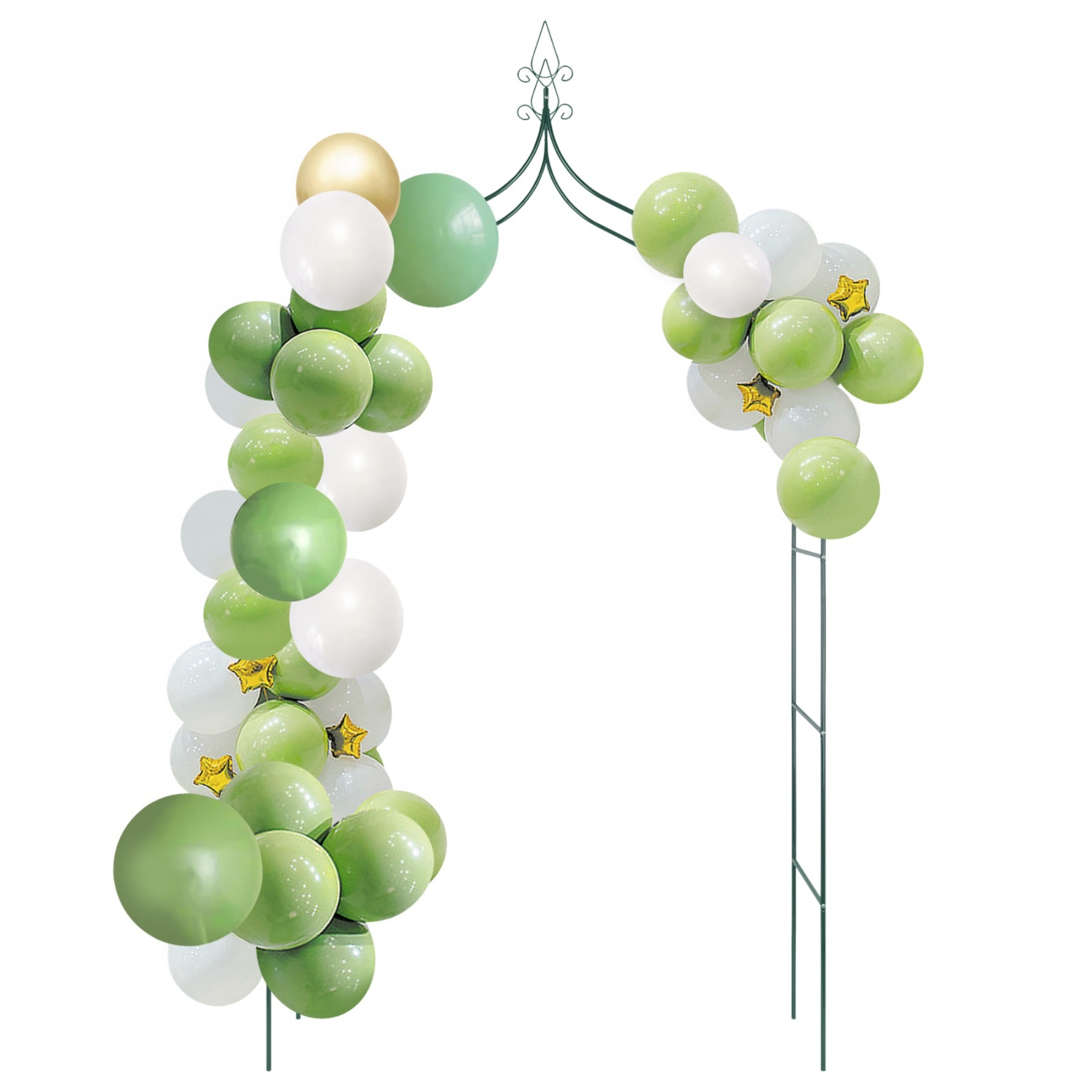 Gothic Spires Garden Arch Frame Wedding Party Flower Balloon Decoration Archway Climbing Plants Arbour Vine Stand Trellis Dark Green