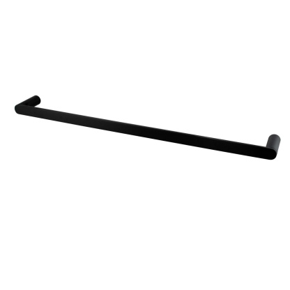 800mm Round Single Stainless Steel Towel Rail Bathroom Wall Mounted Towel Holder Hanger Rack Chrome/Matte Black