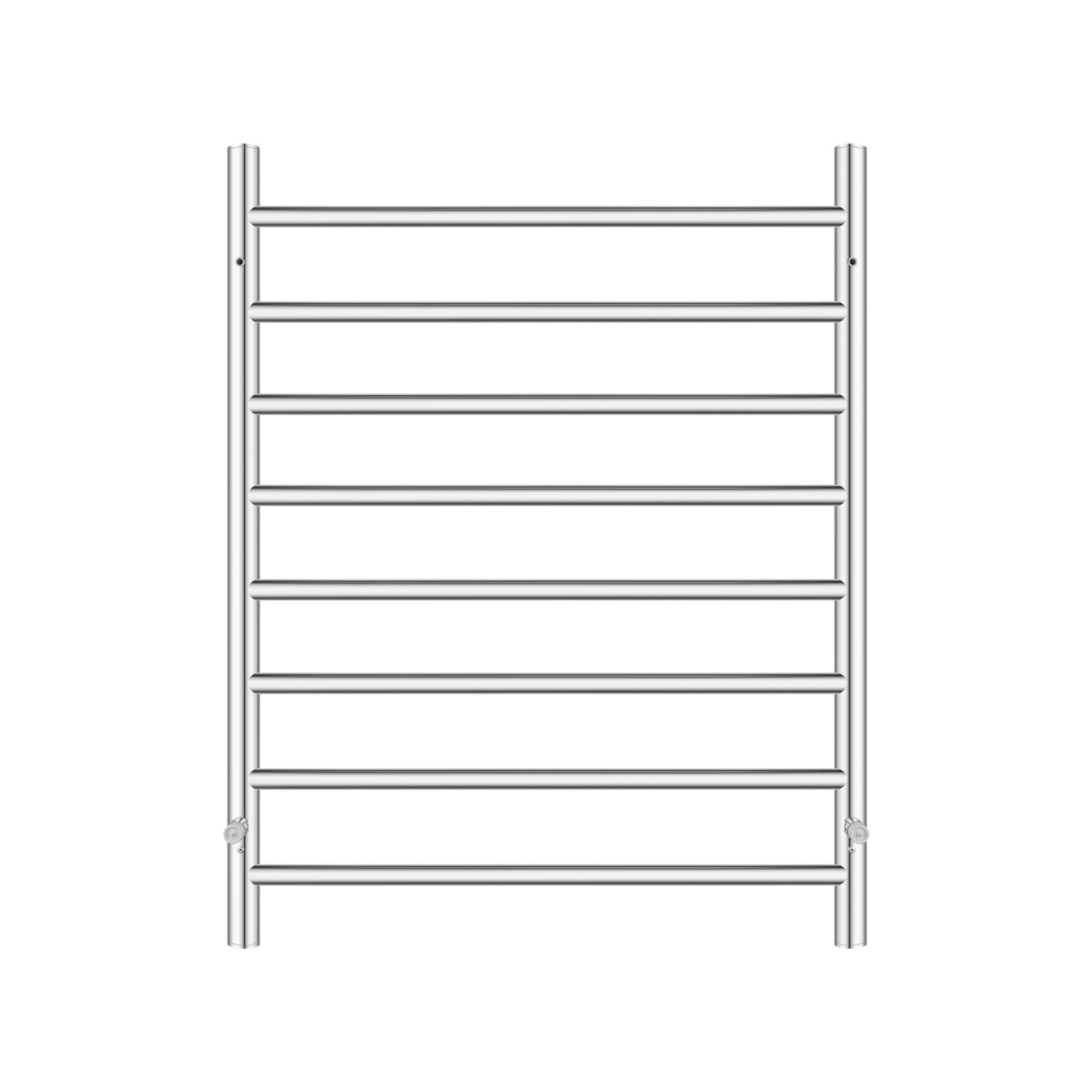 Round 8 Bars Aluminium Electric Heated Towel Rail Wall Mounted Towel Warmer Dryer Holder Rack Silver/Black/Brushed Yellow Gold