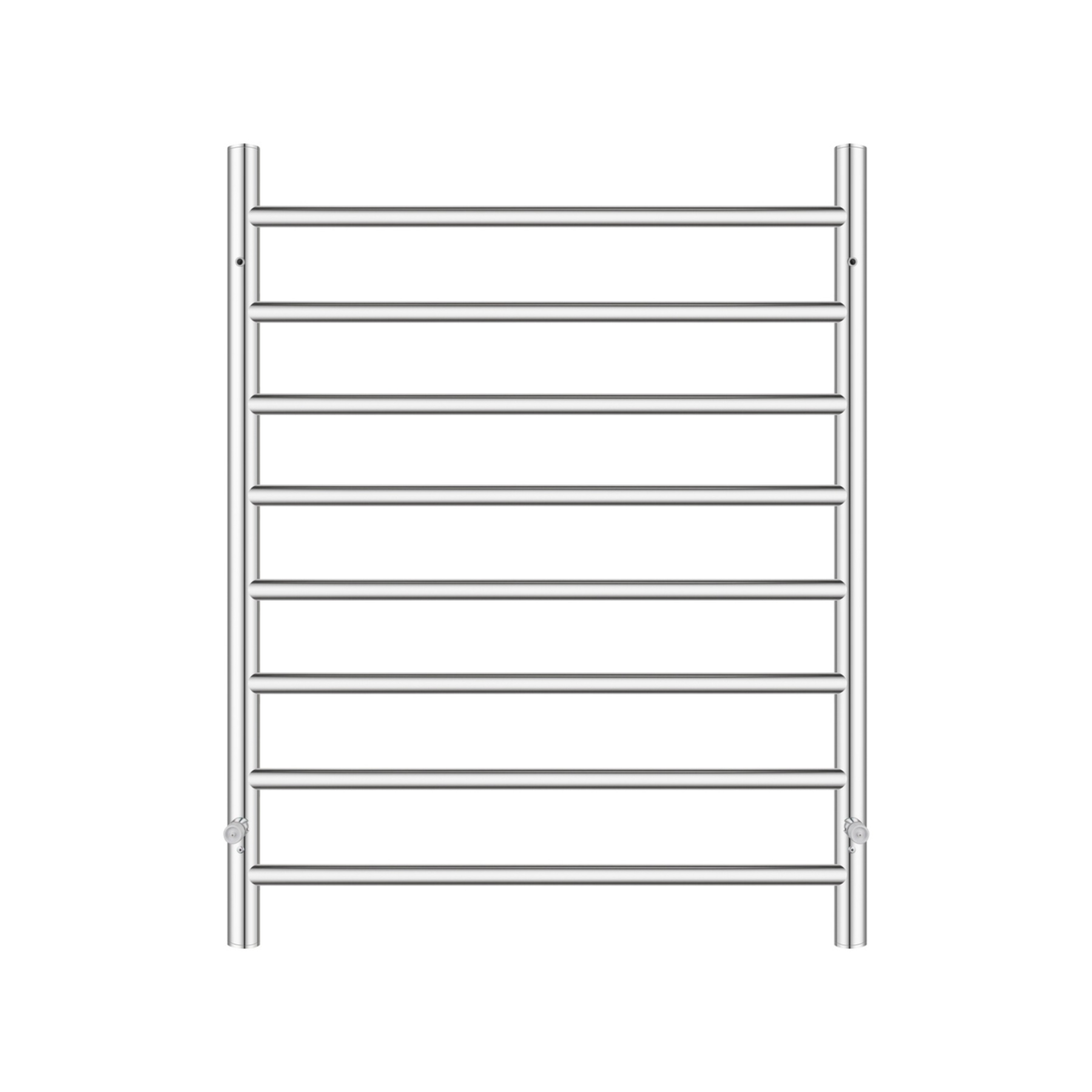 Round 8 Bars Aluminium Electric Heated Towel Rail Wall Mounted Towel Warmer Dryer Holder Rack Silver/Black/Brushed Yellow Gold