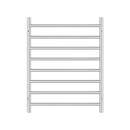 Round 8 Bars Aluminium Electric Heated Towel Rail Wall Mounted Towel Warmer Dryer Holder Rack Silver/Black/Brushed Yellow Gold