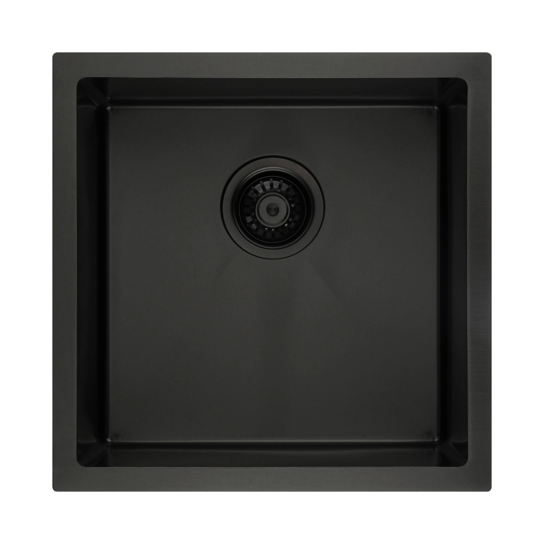 440x440mm Single Stainless Steel Kitchen Sink Smart Hand Free Drainage Top/Flush/Under Mount Satin Brush/Nano Black/Yellow Gold