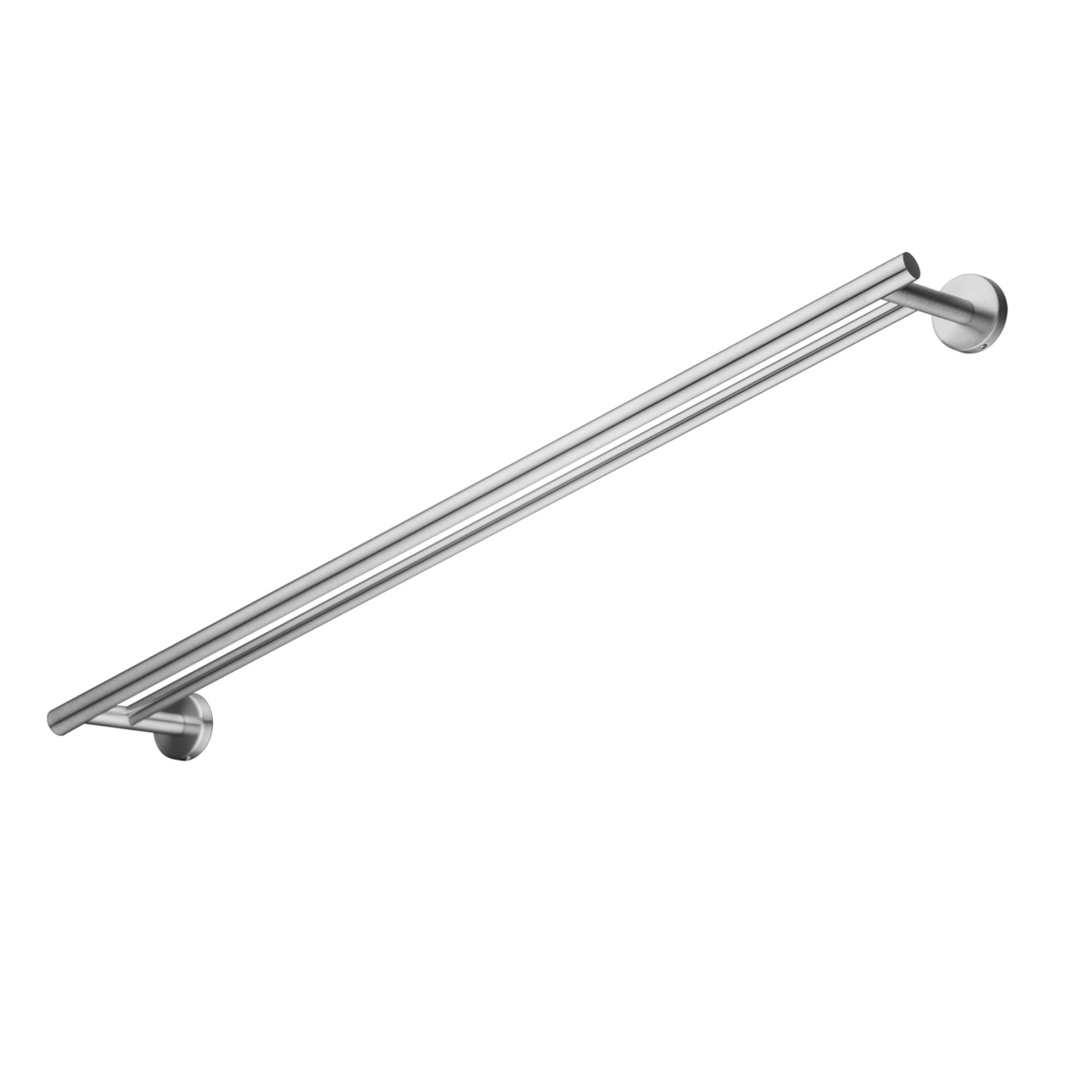 755mm Stainless Steel Double Towel Rack Bathroom Round Brushed Nickel 