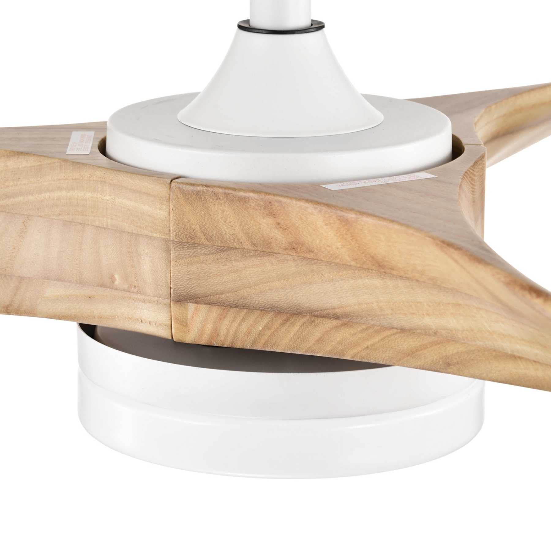3 Timber Wooden Blades Ceiling Fan Indoor/Outdoor 6 Speed Reversible LED Light Remote Control Matt White & Natural/Matt Black & Mahogany