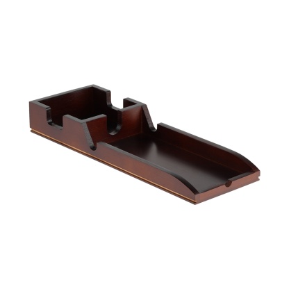 Multi-functional Bamboo Slide-Away Sofa Armrest Tray for Drinks Cellphone Remote Snacks Detachable Couch Arm Cup Holder Tray