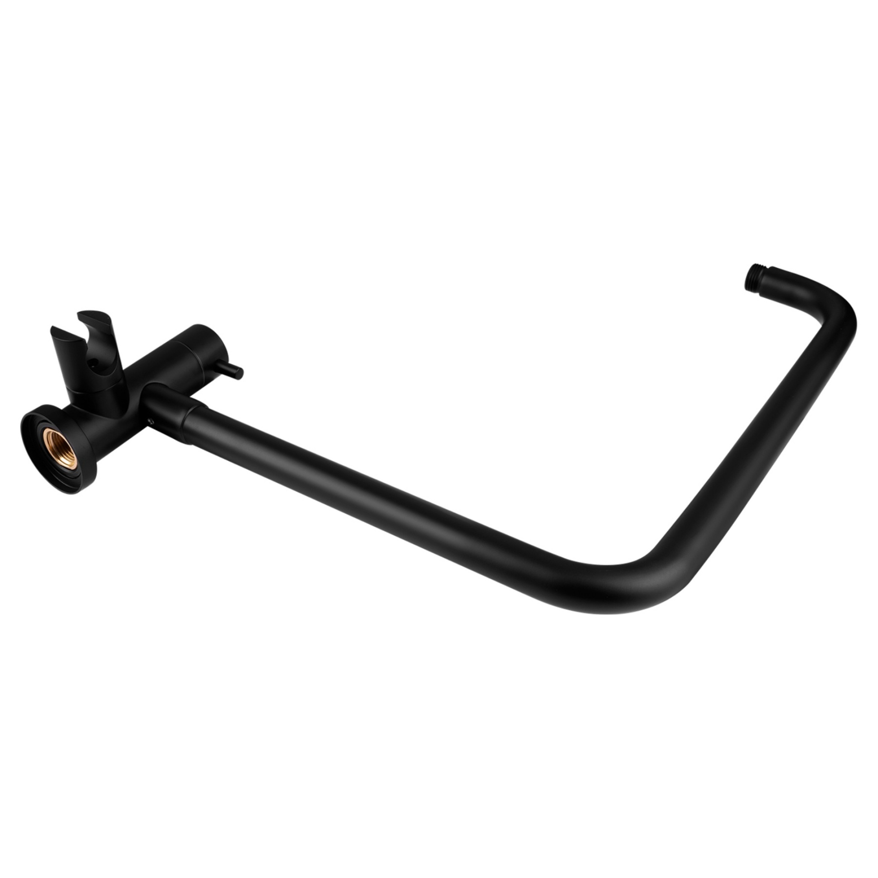 Chrome Twin Shower Head Rail Body Round Gooseneck Shower Wall Arm Brass Diverter 1.5m Water Hose