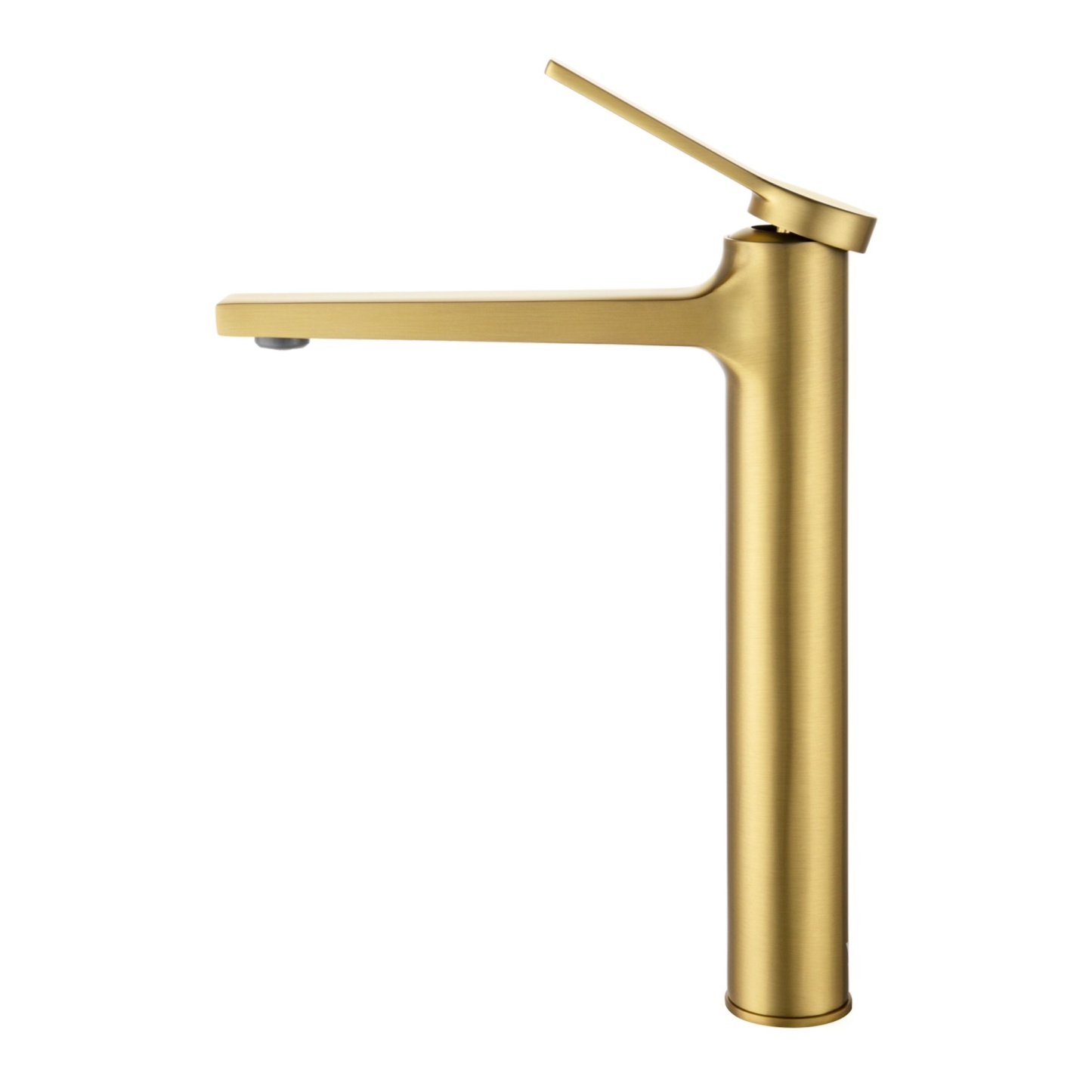Round Brass Bathroom Basin Tall Mixer Tap Laundry Sink Vanity Flick Counter Top Faucet Chrome/Black/Brushed Gold