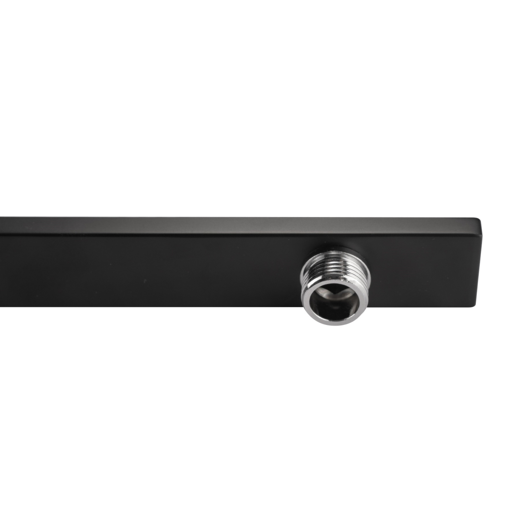 Square Wall Mounted Gooseneck Shower Arm Bathroom Extension Rainfall Shower Arm Chrome/Black