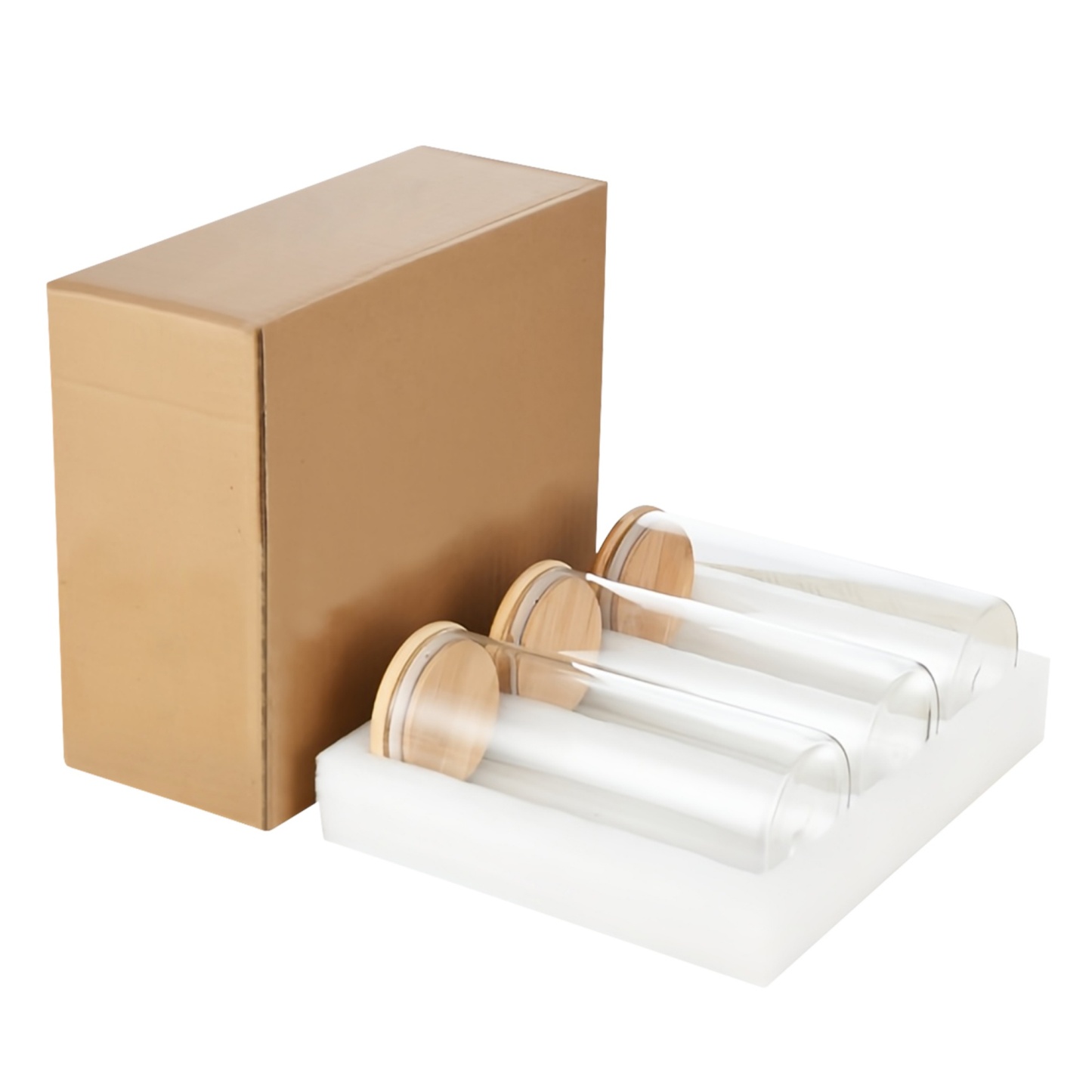 3PCs 750ml Airtight Glass Preserving Jars Candy Tea Coffee Bean Storage Container Bottle