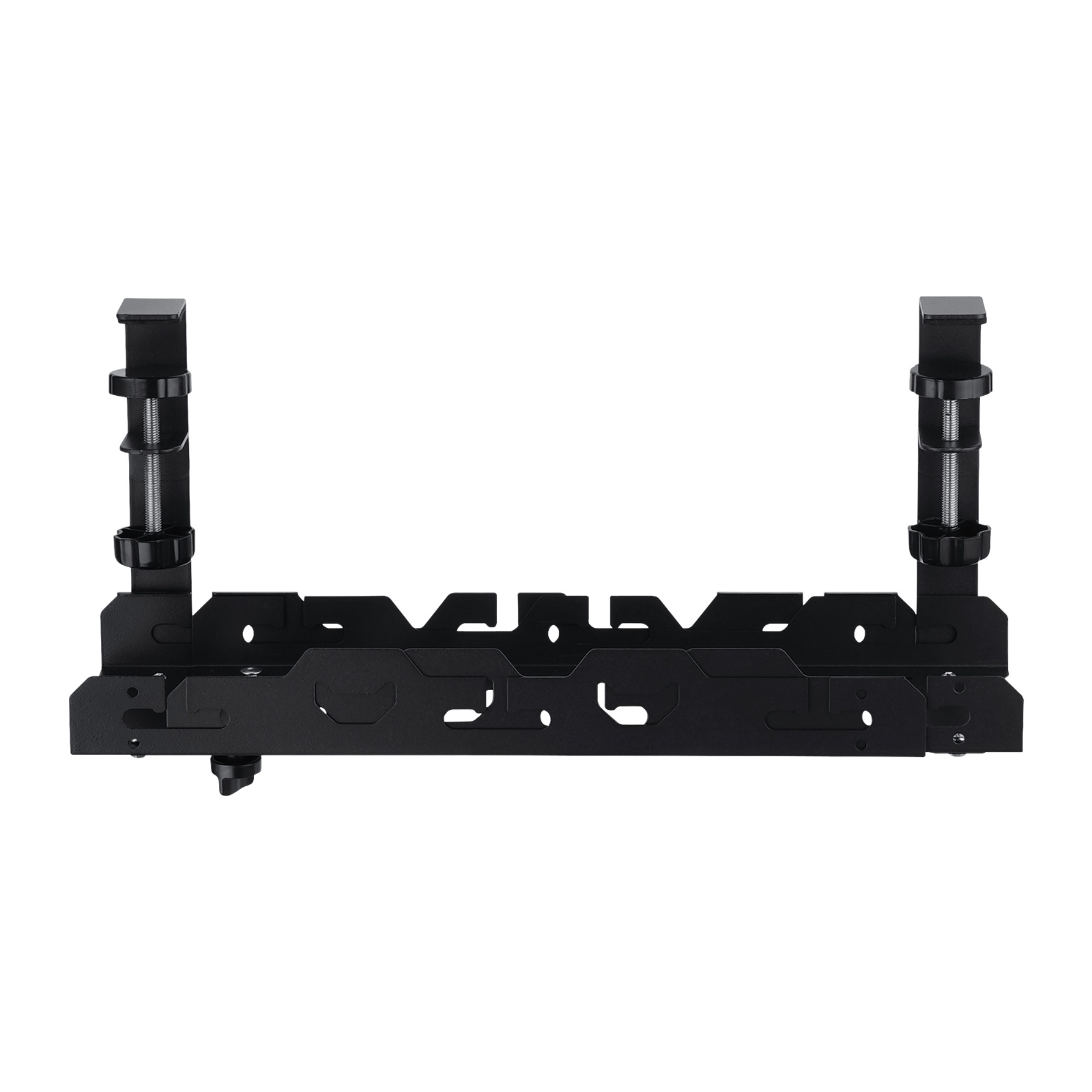 Extendable 45-72cm Under Desk Cable Management Tray Single Layer Cord Wire Power Holder Organizer White/Black