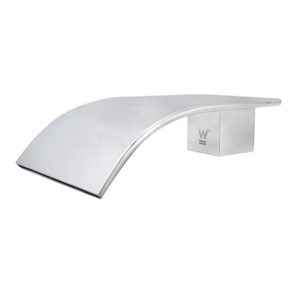 Brass Square Bathroom Basin Sink Vanity Wall Mounted Outlet Bathtub Waterfall Spout Faucet Chrome/Black