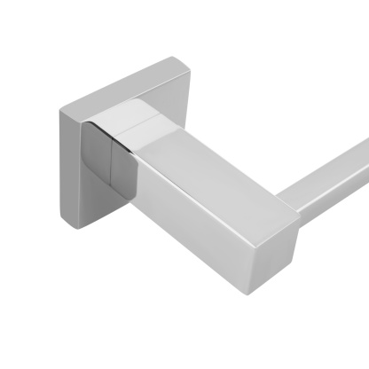 Bathroom Square Stainless Steel Towel Holder Rail Hook Wall Mounted Single Towel Hanger Hand Bar Chrome/Matte Blac;