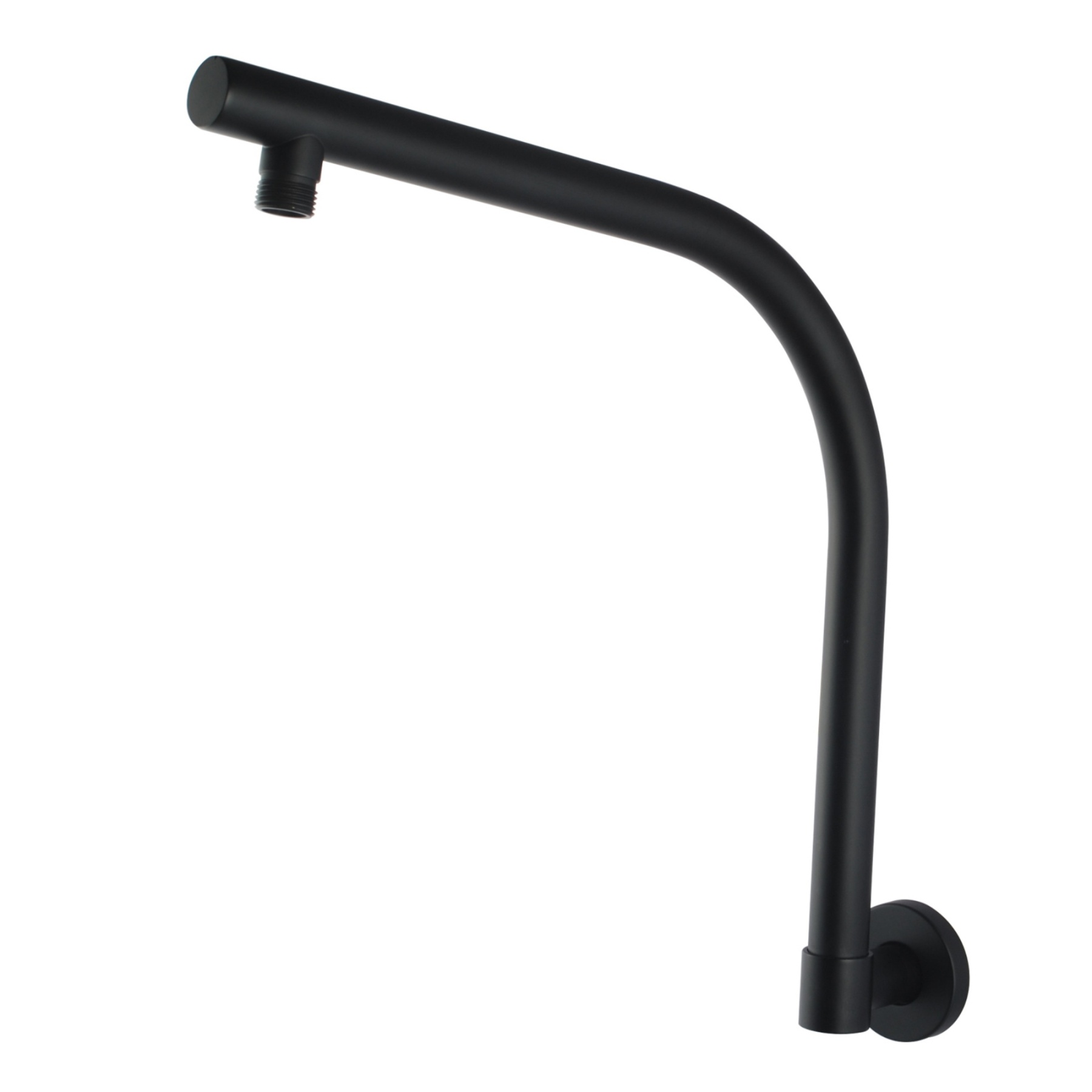 Bathroom Round Brass 180° Swivel Wall Mounted Gooseneck Shower Arm Bath Extension Rain Head Shower Arm Chrome/Black