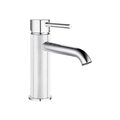 Bathroom Round Brass Basin Mixer Tap Laundry Sink Vanity Pin Lever Knurled Faucet Chrome/Brushed Yellow Gold/Gunmetal Grey