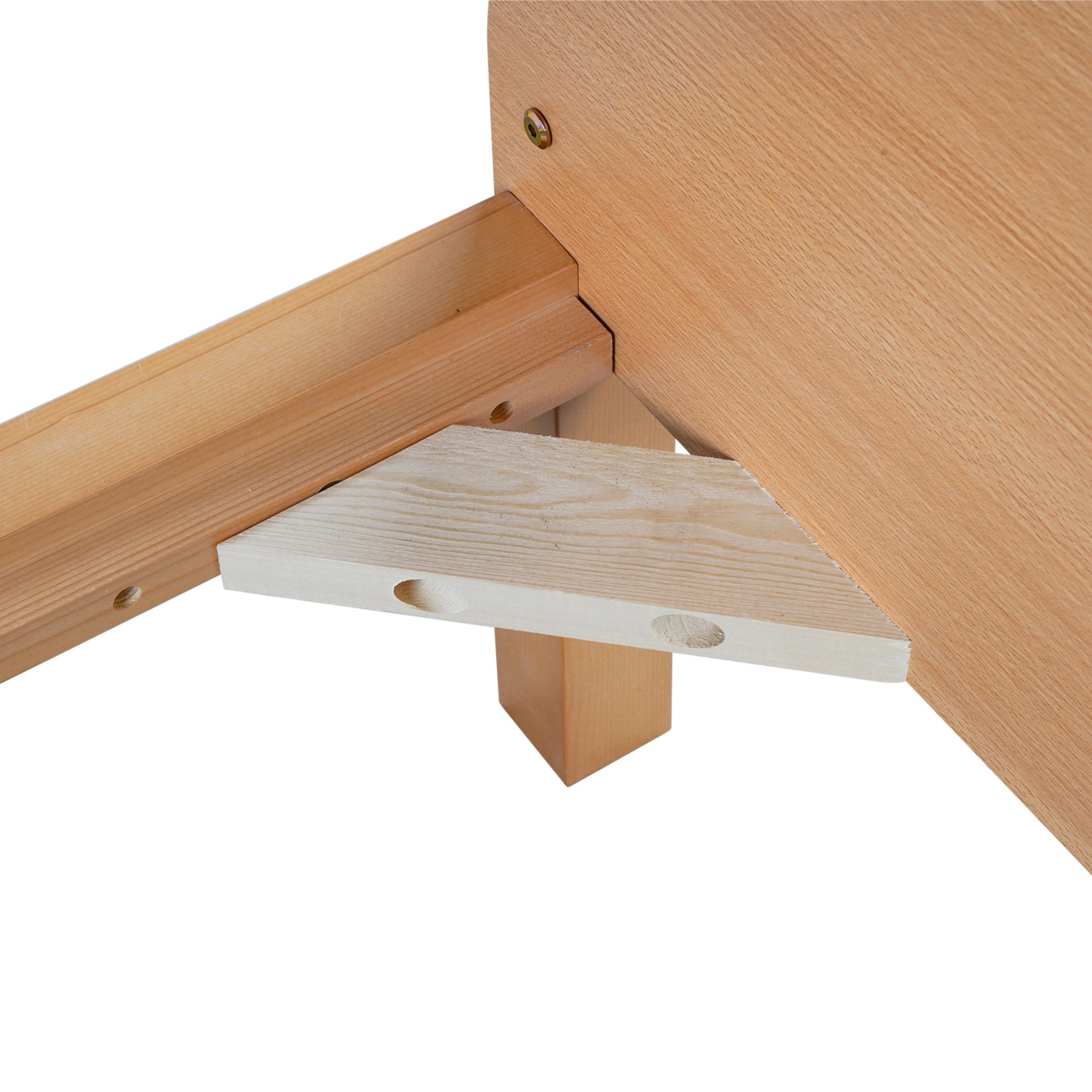 Bedroom Pine Wood Bed Frame Wooden Base Platform Round Bedhead Oak King Single/Single