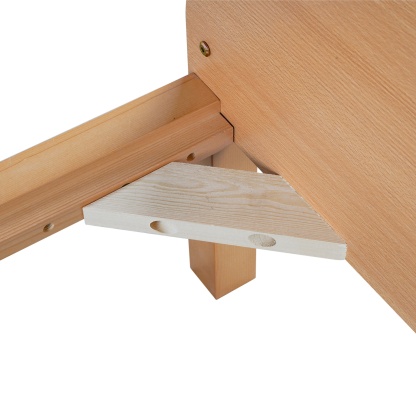 Bedroom Pine Wood Bed Frame Wooden Base Platform Round Bedhead Oak King Single/Single