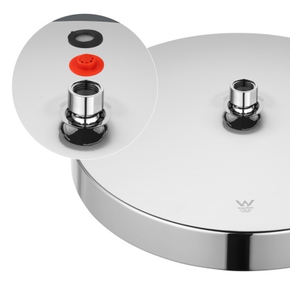 325mm 13'' Bathroom Round 360° Swivel Rainfall Overhead Shower Head Rose For Wall Arm Rail Chrome/Black